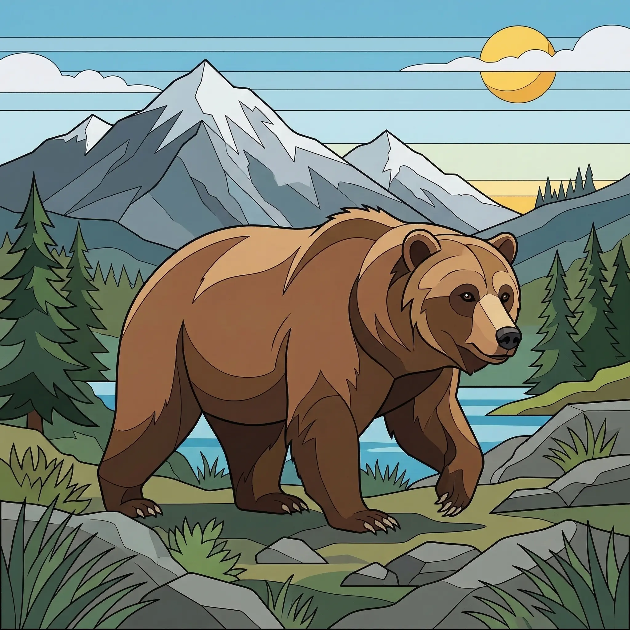 Abstract photo converted to paint by numbers